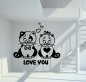 Preview: 37073 Love You Kitten Kätzchen Wandtattoo